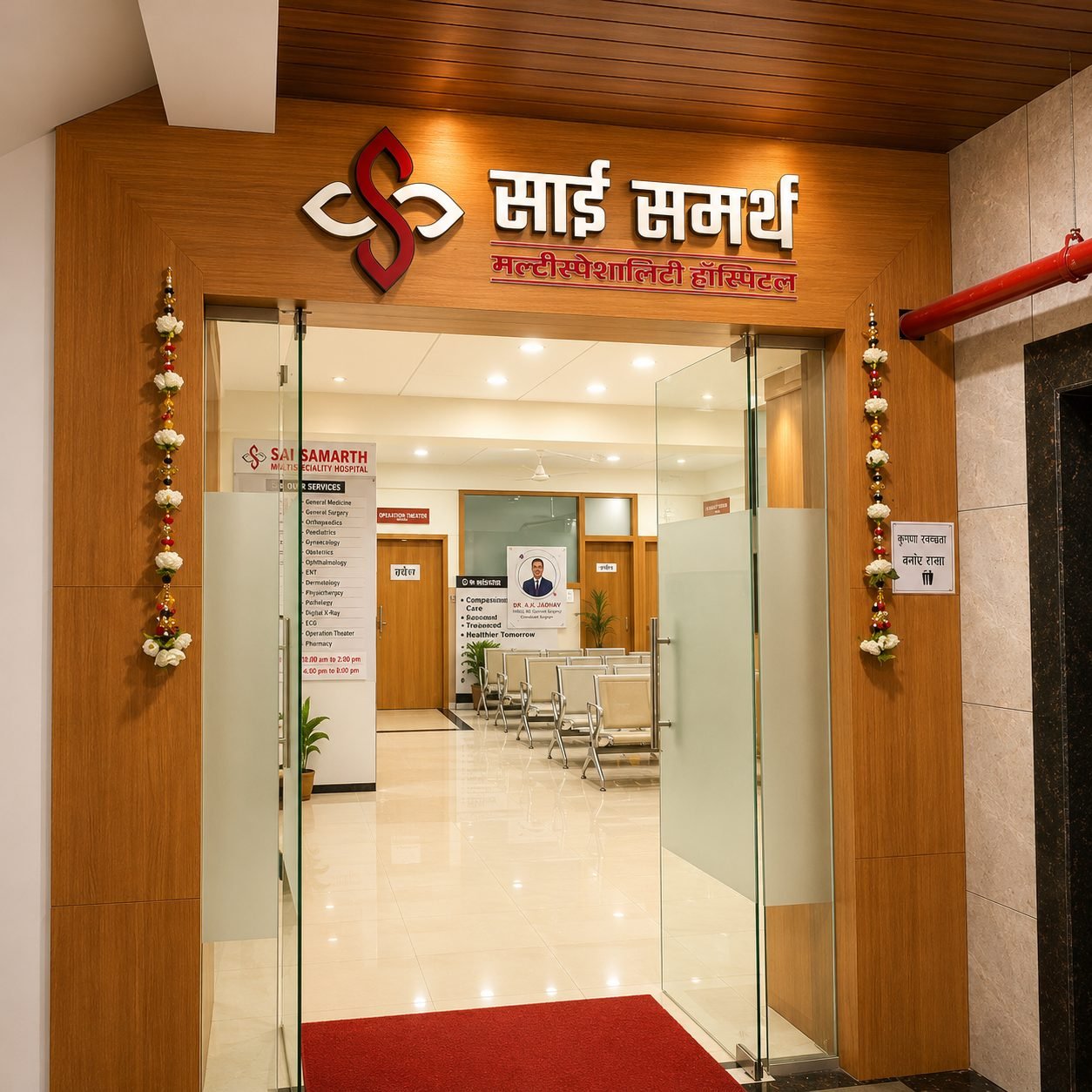 Entrance of Sai Samarth Multispeciality Hospital in Nashik